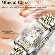 Watches Women with Date Silver Stainless Steel Luxury Ladies Watches with Small Writs Diamond for Women Waterproof Elegant Dress Quartz Analog Womens Wrist Watches Reloj de Mujer