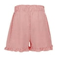 thumbnail image 6 of Stephy Striped High Waisted Casual Shorts for Women's Summer New Hot Pants Versatile Wide Leg Pants, Red, L, 6 of 7