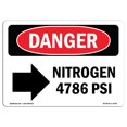 thumbnail image 1 of SignMission OS-DS-A-1218-L-2456 Panneau de Danger OSHA 12 x 18 Po - Azote 4786 Psi avec Flèche Droite, 1 of 1