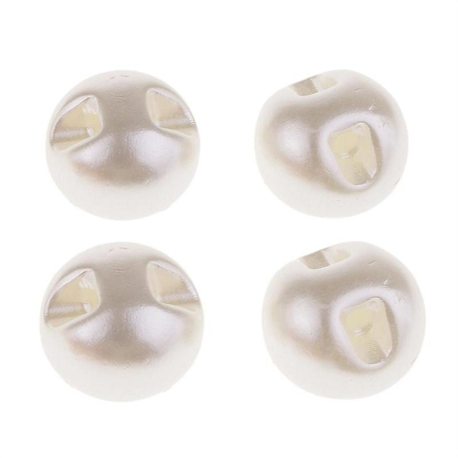 144pcs 6mm Pearl Buttons Side Hole Plastic Imitation Pearls Button Wedding  Clothing Collar Beads Material Decorative Accessories - AliExpress