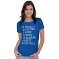 thumbnail image 3 of Bored Football Sport Schedule Womens Slim Fit Graphic Tee Brisco Brands L, 3 of 5