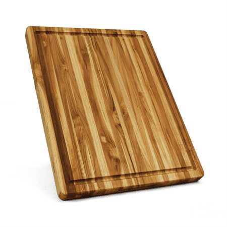 

Rectangular Cutting Board Set with Juice Groove Natural Teak Wood Fruit Vegetable Cutting Board for Home Kitchen Catering Shop Restaurant Dining or Cafe - Pack of 5 pieces - 20 L x 15 W