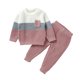 thumbnail image 1 of Gibobby Conjunto niña Niños pequeños, bebés, niñas, niños, bloque de color, parte superior y pantalones, ropa de otoño cálida de algodón, invierno(Rosa,12-18 Meses), 1 of 5