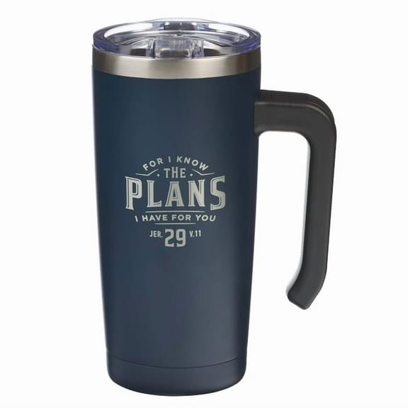 Christian Art Gifts Large Stainless Steel Vacuum Sealed Insulated Travel Mug Tumbler for Men, Women & Grads: I Know , (Hardcover)