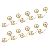 Uxcell Pearl Brooch Pins 1.4 Inch Metal Faux Pearl Decorative Collar Safety Pins Clips, Gold Tone, 10pcs