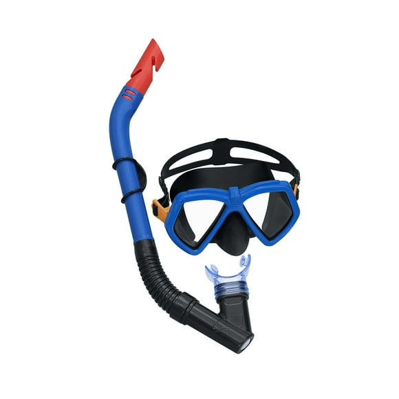 Juego De Buceo Snorkel Para Niños 7 Años Azul Bestway Protección Comfort UV