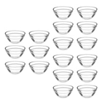 Supvox Clear Glass Pudding Bowls for Home, Compact and Stackable, 18Pcs