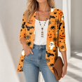 thumbnail image 5 of IYYVV Halloween Cardign Sweaters for Women 3/4 Sleeve Lightweight Funny Pumpkin Printed Open Front Cardigan Saffron 2XL, 5 of 8