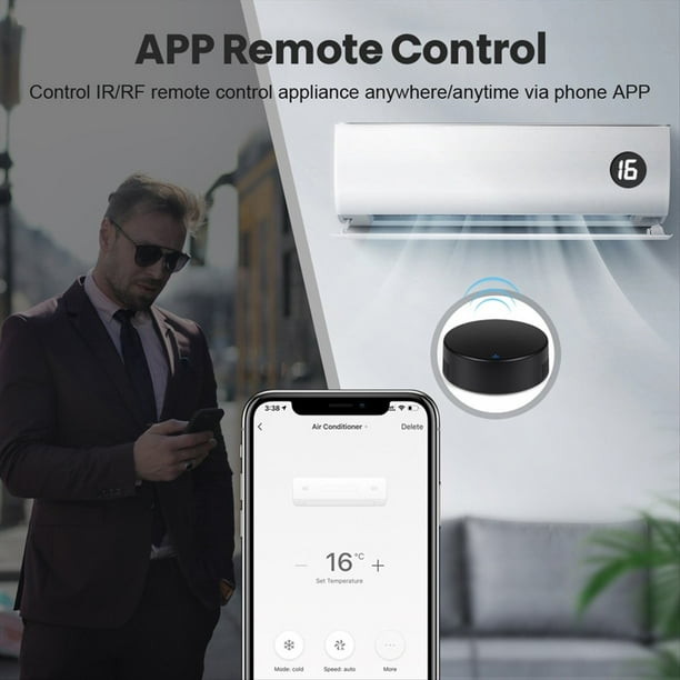 Control Remoto por Infrarrojos WiFi Tuya Smart RF Smart Home Controlador Infrarrojo para Aire Acondicionado TV Apto para Smart Life