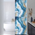 thumbnail image 2 of Abstract Marble Texture Window Privacy Film Blue Shinny Gold White Gradient Art Decorative Glass Window Film UV Blocking Static Cling Non-Adhesive Sticker Covering for Home Door 23.6 x 78.7 inches, 2 of 8
