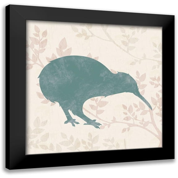 Gibbons, Lauren 12x12 Black Modern Framed Museum Art Print Titled - Kiwi Bird 2
