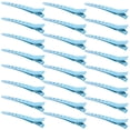 thumbnail image 1 of 24 Packs Duck Bill Clips, 3.35 Inches Rustproof Metal Alligator Curl Clips with Holes for Hair Styling, Hair Coloring, Blue, 1 of 5