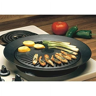 Cast Iron Grill Pan, Stove Top Griddle Pancake Griddle Stovetop,  Multi‑function Barbecue Plate Portable Iron Skillet for Home Restaurant  Outdoor(#2)