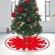 thumbnail image 5 of Falda para Árbol de Navidad de 90 Cm | Base de Poliéster Rojo con Estampado de Estrellas Doradas | Tapete Decorativo Duradero para Árbol de Navidad | Protege El Suelo de La Savia de Las Agujas de Pin, 5 of 6