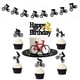 thumbnail image 2 of Decoraciones de cumpleaños de juego de bicicleta, guirnalda de bicicleta, Pancarta, Jinete de ciclismo, Toppers Cupcake, decoración de fiesta de cumpleaños de niño, Baby Shower, 2 of 5