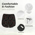 thumbnail image 4 of Uemuo Love Valentine's skull Pattern Women's Athletic Shorts High Waisted Running Shorts with Liner Pockets Gym Elastic Workout Shorts-XX-Large, 4 of 7