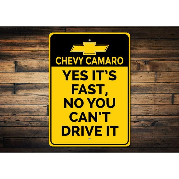 Camaro Novelty Decor, Metal Wall Sign - 10x14 Inches