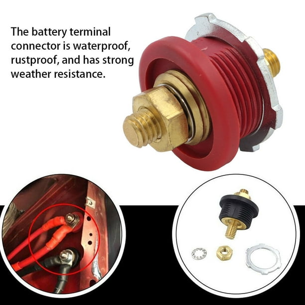 pitrice Truck Boat Battery Terminal Bulkhead FeedThru Panel Positive