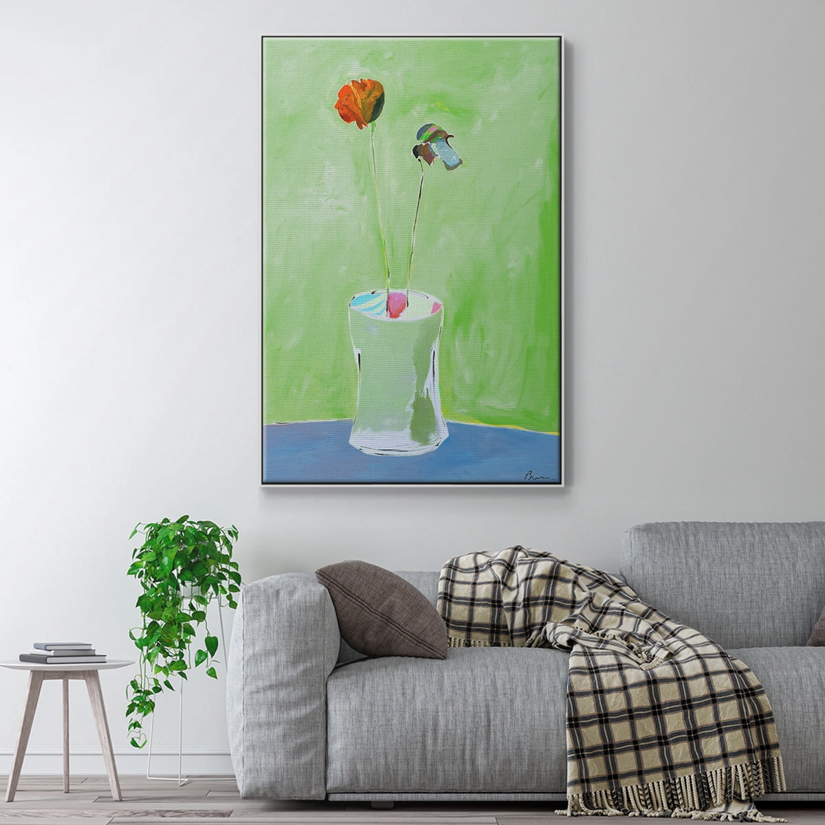 Green Day Framed Premium Gallery Wrapped Canvas - Ready to Hang