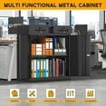 thumbnail image 5 of SUNCROWN Metal Storage Cabinet with Drawers, 36" Black Lockable Steel Garage Storage Cabinet with Doors and Adjustable Shelves, Locking Metal Cabinets for Home Office, School, Garage, 5 of 8