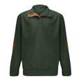 thumbnail image 4 of IYTR Mens Casual Corduroy Sweatshirt Solid Color Long Sleeve Button Sweatshirt Leisure Sport Sweater Tops Mint Green XXXL, 4 of 5