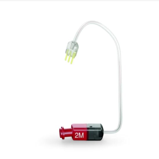 Cable para receptor de audífonos Phonak de 4,0 m a la derecha (rojo)