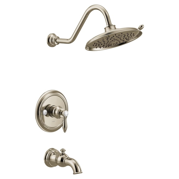 Moen UTS33103EPNL Weymouth M-CORE 3-Series 1-Handle Eco-Performance Tub and Shower Trim Kit in Polished Nickel (Valve Sold Separately)