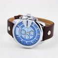thumbnail image 5 of CURREN 8176 Men Ice Blue Luxury Chronograph Leather Analog Quartz Business Sports Watch Waterproof Date Casual Wristwatch, 5 of 7