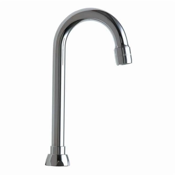 Chicago Faucet Gooseneck Spout, Brass GN1AE3JKABCP