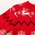 thumbnail image 5 of Tisuna Christmas Toddler Girls Boys Sweater Snowman Print Long Sleeve Crew Neck Tops Soft Warm Autumn Winter Kids Pullover Sweater Red Size 2-3 Years, 5 of 9