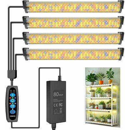 

Grow Light 80W Grow Light Strip 3 Spectra Modes Dimmable Plant Growing Light Fixtures Full Spectrum Grow Lights for Indoor Plants Indoor Grow Lights for Greenhouse Tomatoes Peppers