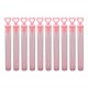 thumbnail image 1 of Lot de 10 baguettes à bulles roses en forme de cœur, transparentes, durables, en plastique, portables, pour fête, mariage, vacances, 1 of 4