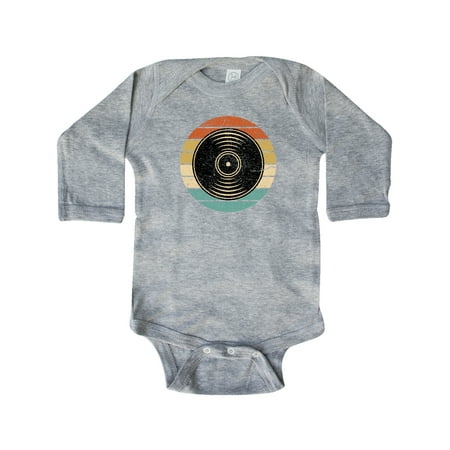 

Inktastic Retro Vinyl Record Music Vintage Sunset Gift Baby Boy or Baby Girl Long Sleeve Bodysuit