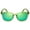 Lime | Green Mirror, variant on Square Polarized Mirrored Sunglasses for Women Colorful 80's Anti-Glare TR90 Frame UV Protection Sun Glasses