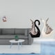 thumbnail image 2 of Escultura de cerámica de resina de cisne abstracto, adorno para escritorio, dormitorio, oficina, tienda, estantería, aniversario, chimenea, colecciona, 2 of 8