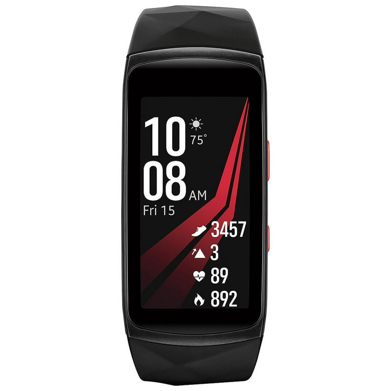 Restored Samsung SM R365NZRAXAR Gear Fit2 Pro Smart Fitness Band Large Diamond Red Refurbished Walmart