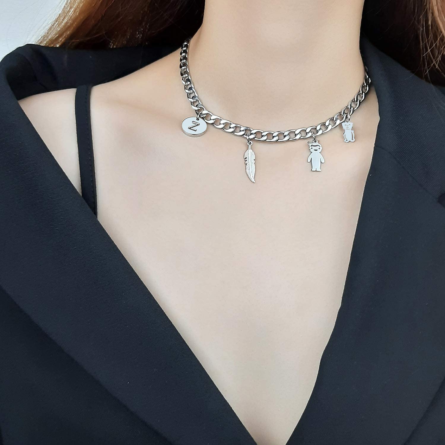 Curb Chain Choker Necklace 