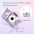 thumbnail image 2 of PayUSD Kids Camera Selfie Video Unicorn Christmas Birthday Gifts 1080P HD Digital for Boys Girls Age 3-12 Gifts Toys for 3 4 5 6 7 8 9 Years Old with 32GB SD Card Purple, 2 of 6