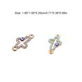 thumbnail image 3 of 10 piezas de conector de cuentas sueltas de ojo azul, suministro de joyería, colgante colgante para manualidades DIY, accesorios para Ropa, zapatos y accesorios Miscelánea Diamante de imitación blanco Qarigey AP010920-01B, 3 of 6