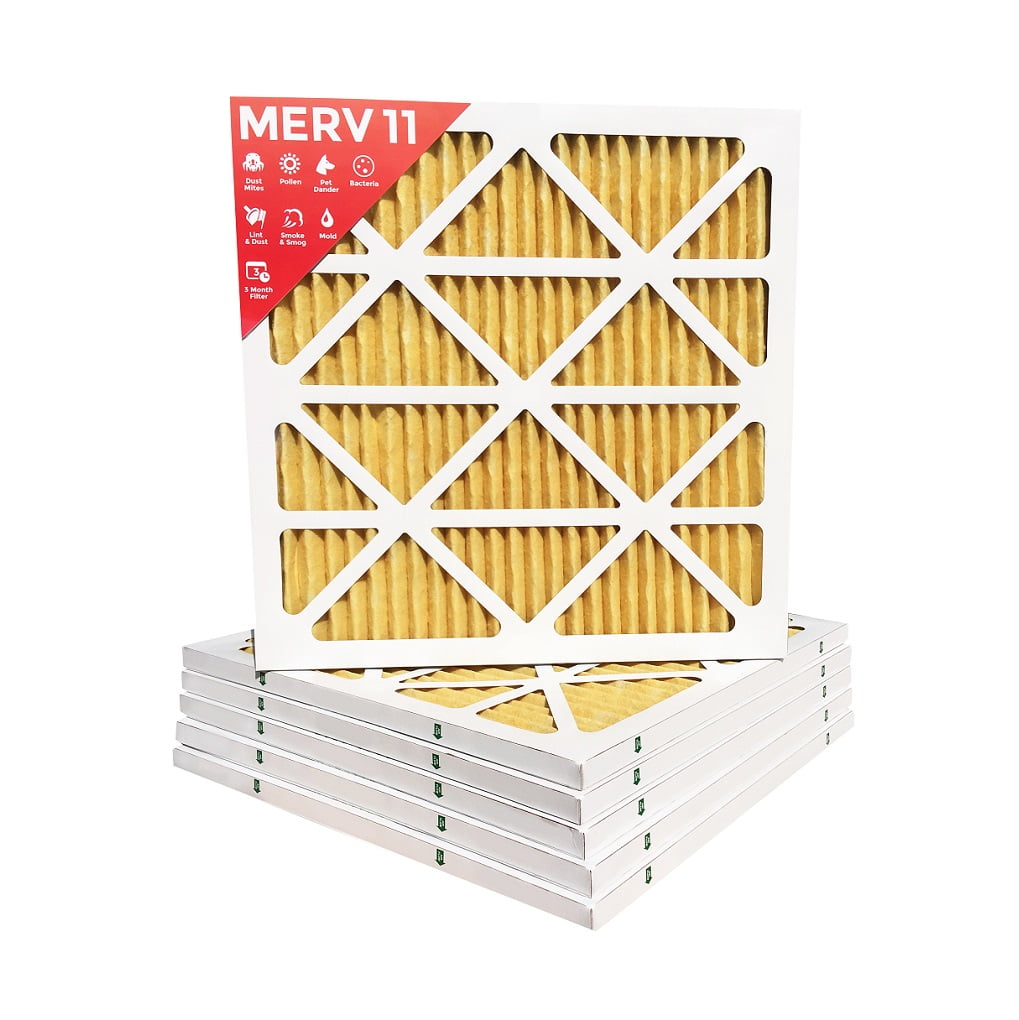 20x20x1 MERV 11 ( MPR 1000 ) Air Filters for AC and Furnace. 12 Pack. (Actual Size 191/2" x 19