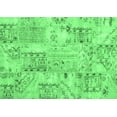 thumbnail image 1 of Ahgly Company Indoor Rectangle Persian Emerald Green Traditional Area Rugs, 7' x 10', 1 of 4