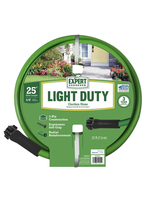 Expert Gardener Light Duty 5/8" x 25' Garden Hose