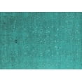 thumbnail image 1 of Ahgly Company Machine Washable Indoor Rectangle Oriental Turquoise Blue Industrial Area Rugs, 6' x 9', 1 of 4