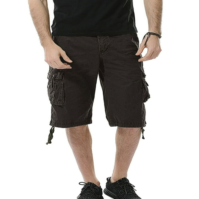 Shorts Cargo à Fermeture Éclair pour Hommes avec Poches