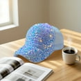 thumbnail image 5 of Diceymbol Glitter Sequin Baseball Cap Adjustable Sparkly Party Hat for Women, Breathable Mesh Sun Hat with Ponytail Hole for Outdoor, Travel, and Daily Wear, 5 of 8