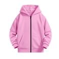 thumbnail image 3 of fatyb Fashion Hoodies for Boys Girls Full Zip up Sweatshirt Kids Comfortable Hooded Jacket with Pockets, 3 of 7