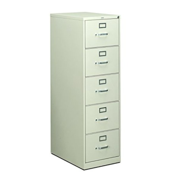 Hon 5 Drawer Filing Cabinet 310 Series Full Suspension Legal File Cabinet 26 1 2 Inch Drawers Light Gray H315c Walmart Com Walmart Com