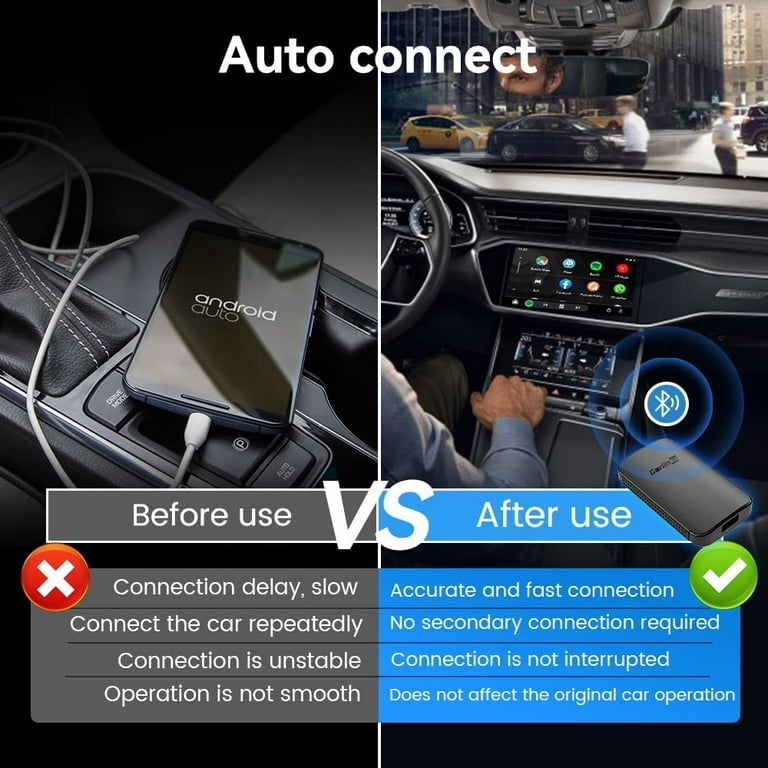 2023 A2A Android Auto Wireless Adapter for OEM Wired AA Upgrade AA