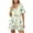 Green A, variant on Pajamas for Women Set Print Short Sleeve Button Down Shirts with Shorts Sleepwear Cute Soft 2 Piece Lounge Sets