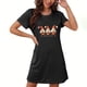 thumbnail image 1 of Camisón corto de talla grande para mujer, camisón de manga corta con estampado de pecho a la moda, camisón para mujer, 1 of 2